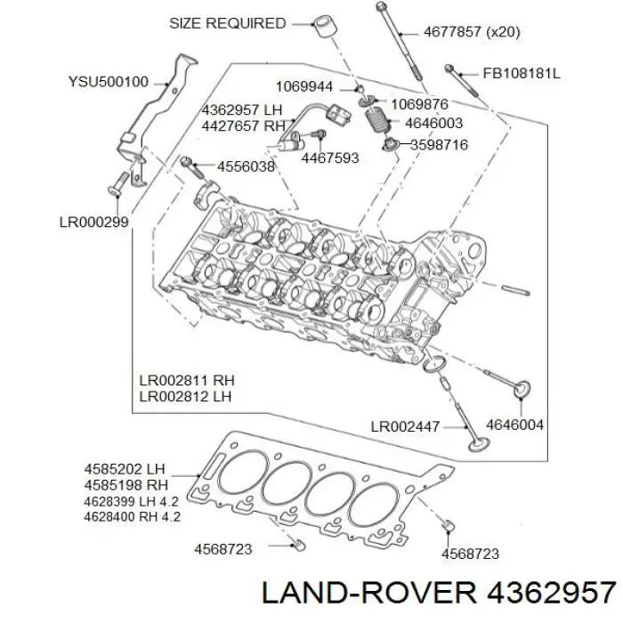 4362957 Land Rover Датчик розподільного вала