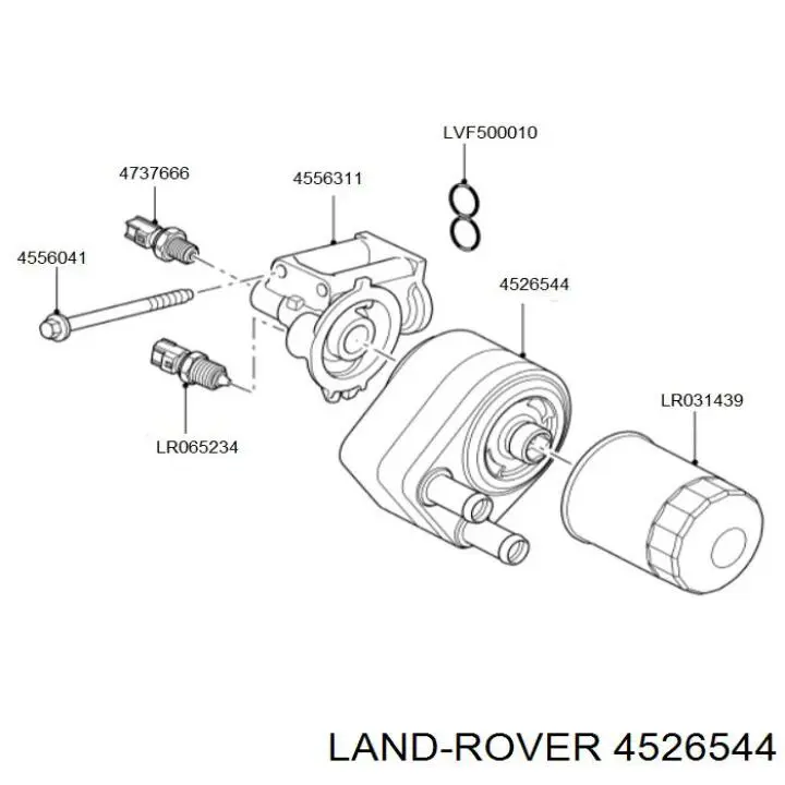 Купити 4526544 Land Rover Радіатор масляний
