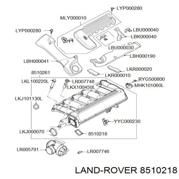Прокладка впускного колектора Land Rover 8510218 ціна, від 2.58 USD