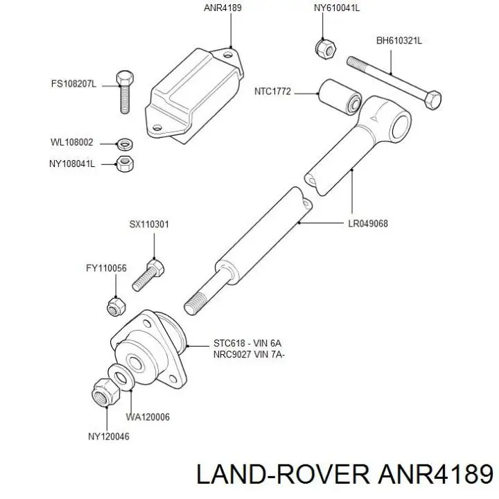 Відбійник заднього моста Allmakes ANR4189 ціна, від 8.54 USD