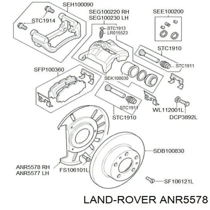 Захист гальмівного диска, переднього, правого Land Rover ANR5578 ціна, від 69.06 USD