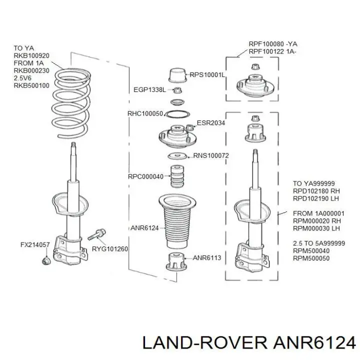 ANR6124 Land Rover пильник амортизатора заднього