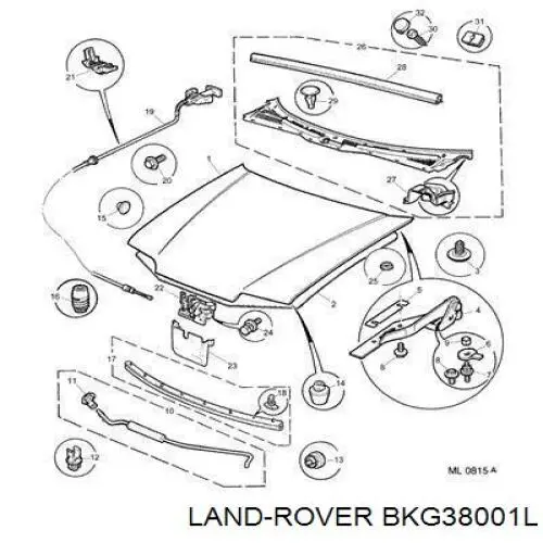 Купити BKG38001L Land Rover 