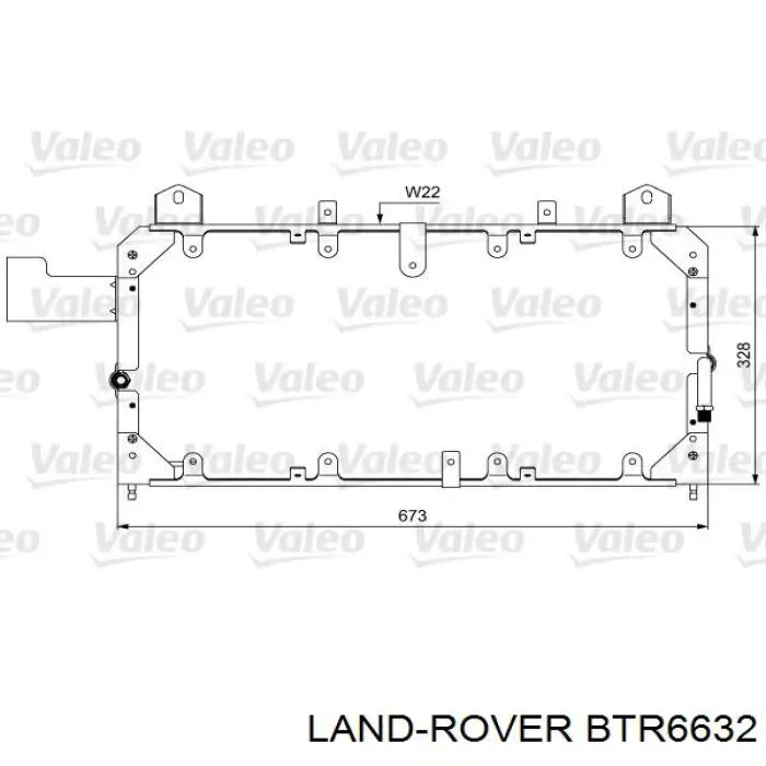 BTR6632 Land Rover радіатор кондиціонера