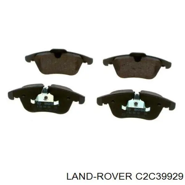 Колодки гальмівні передні, дискові C2C39929 Land Rover