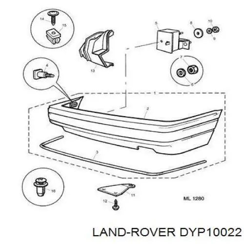 Купити DYP100780L Land Rover 