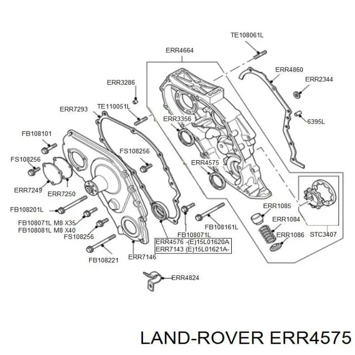 Купити ERR4575 Land Rover Сальник коленвала передній