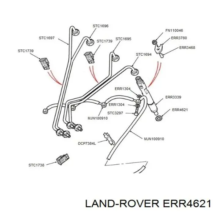 Купити ERR4621 Land Rover Кільце форсунки