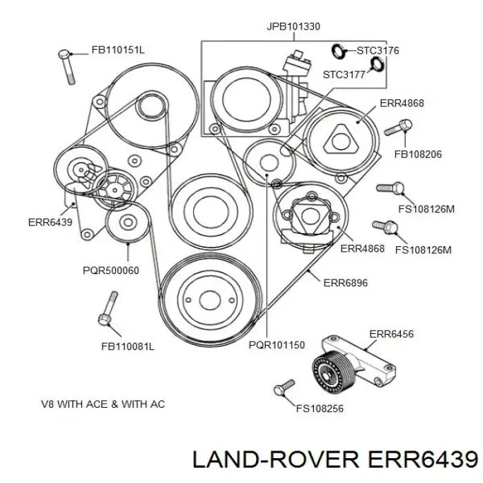 Натягувач приводного ременя ERR6439 Land Rover