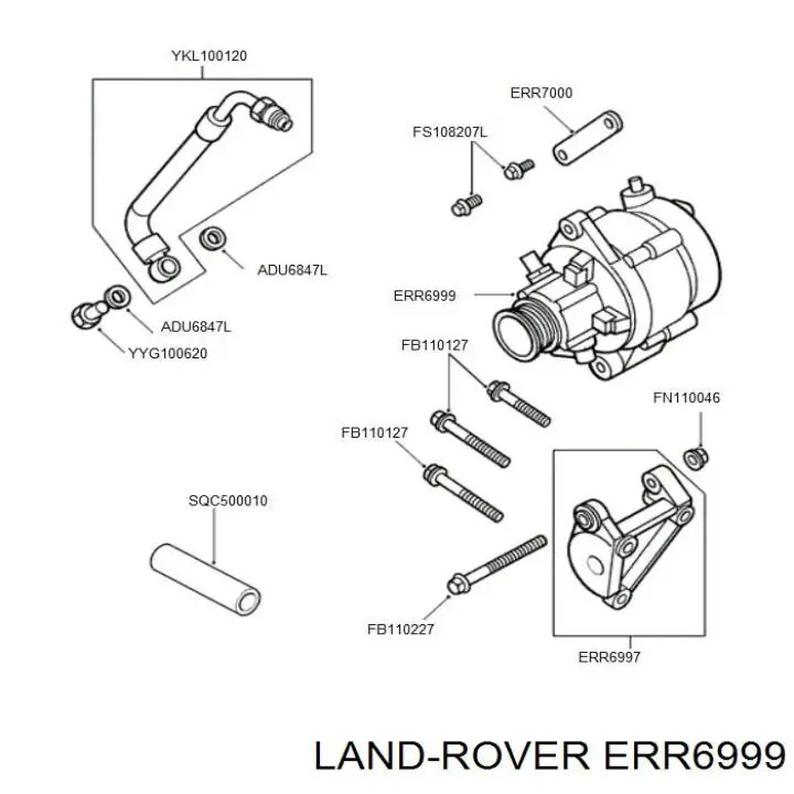 Генератор Land Rover Discovery 2 (LJ ,LT) (Land Rover Діскавері)