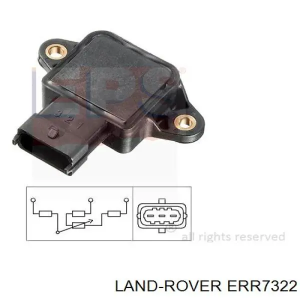 ERR7322 Land Rover датчик положення дросельної заслінки (потенціометр)