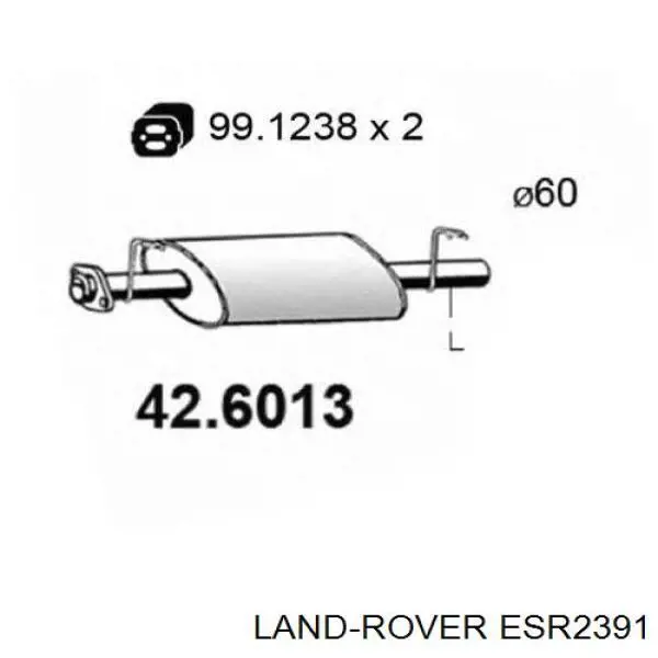 Вихлопна труба Land Rover ESR2391 ціна, від 88.09 USD