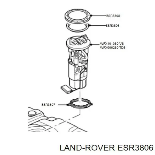 Прокладка датчика рівня (топл.бак) Land Rover ESR3806 ціна, від 35.70 USD