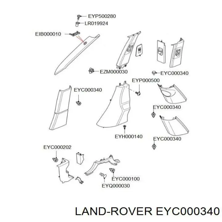  Land Rover EYC000340 ціна, від 3.36 USD