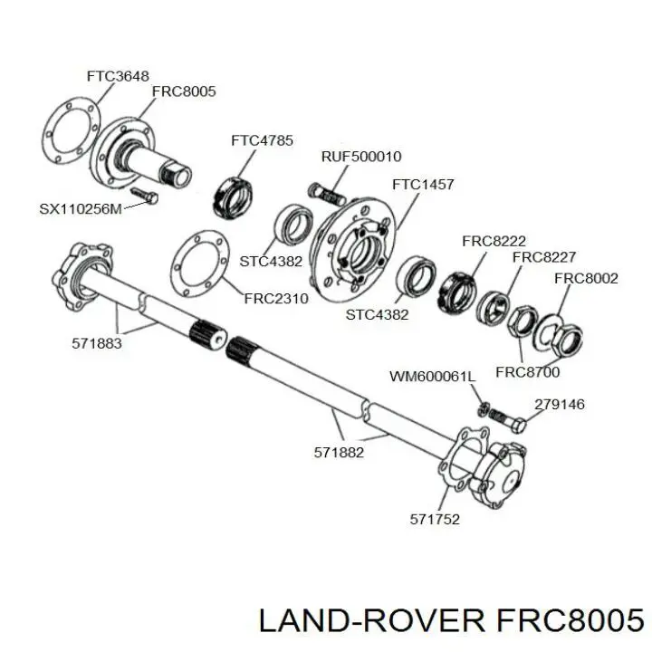 Цапфа - поворотний кулак задній Land Rover FRC8005 ціна, від 202.59 USD