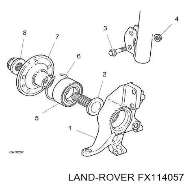 Купити FX114057 Land Rover Гайка заднього розвального важеля