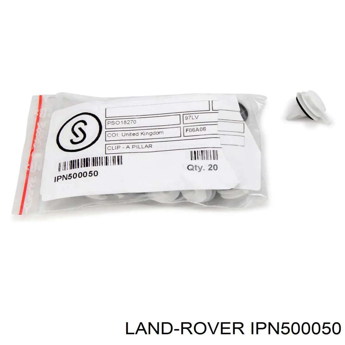 Пістон (кліп) кріплення молдинга лобового скла Land Rover Discovery 3 (LR3) (Land Rover Діскавері)
