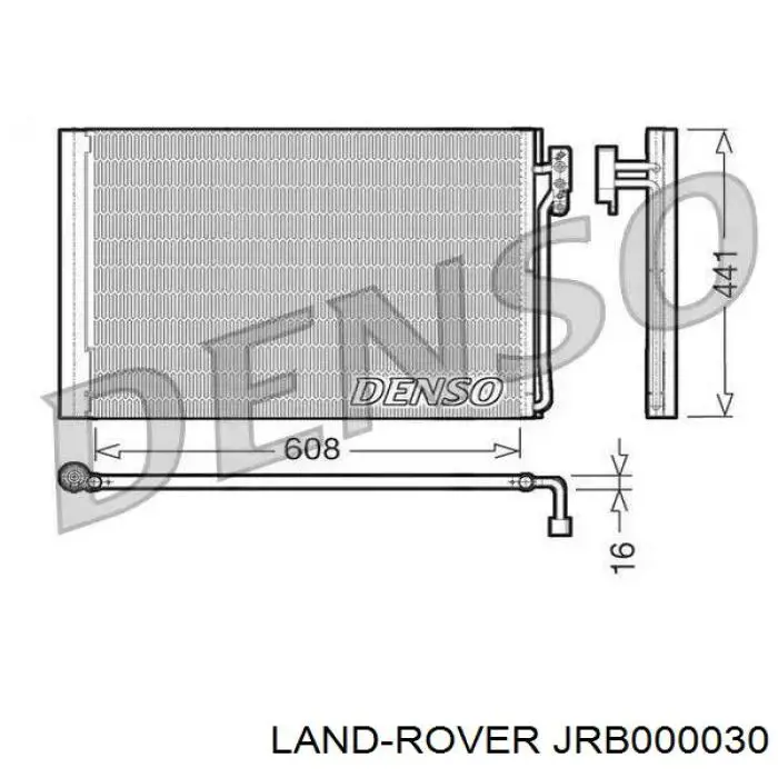 Конденсатор кондиціонера Land Rover JRB000030 ціна, від 104.32 USD
