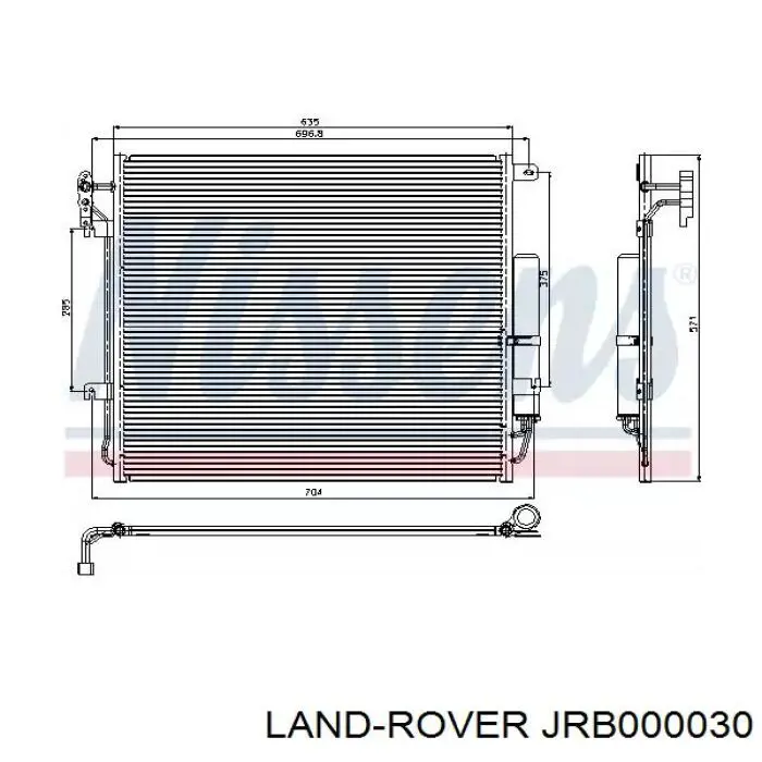 JRB000030 Land Rover Конденсатор