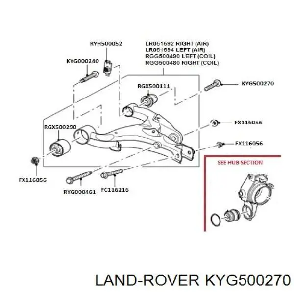  Land Rover KYG500270 ціна, від 20.88 USD