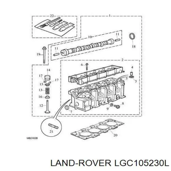 LGC105230L Land Rover Вал розподільний