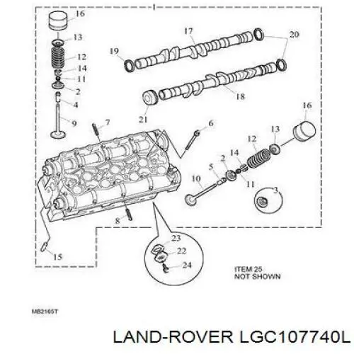 Розподільний вал двигуна випускний Land Rover LGC107740L ціна, від 496.59 USD