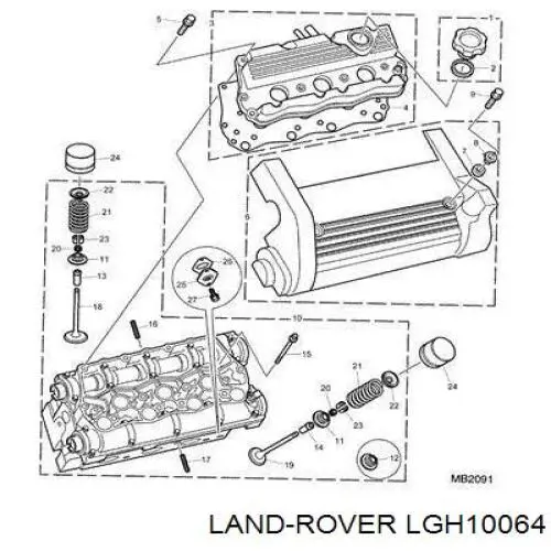 Клапан впускний Land Rover LGH10064 ціна, від 4.57 USD