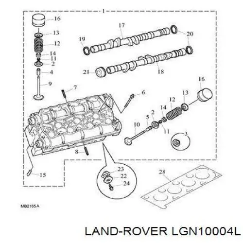 Сухар клапану Land Rover LGN10004L ціна, від 1.27 USD