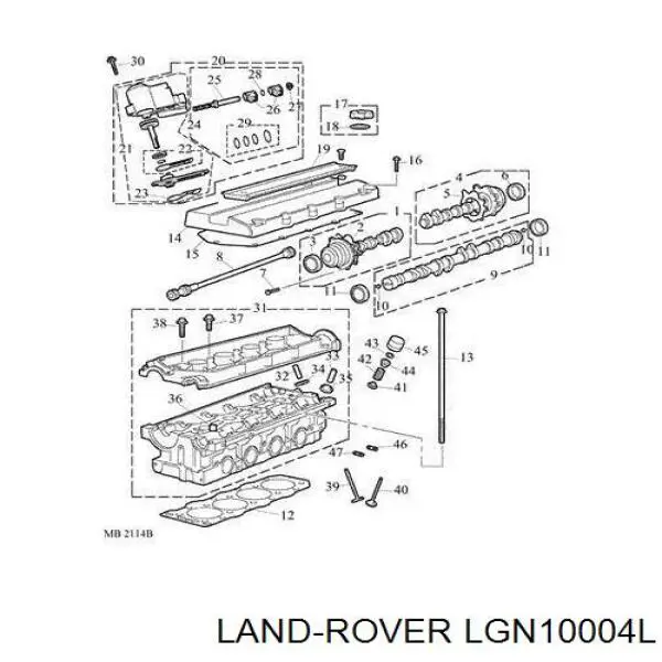 Купити LGN10004L Land Rover Сухар клапану