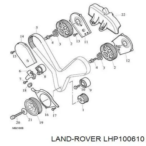 Натягувач ременя ГРМ на Rover 75  RJ