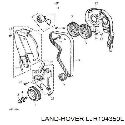 Захист ременя ГРМ, нижній Land Rover Freelander 1 (LN) (Land Rover Фрілендер)