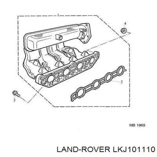 Прокладка впускного колектора, нижня LKJ101110 Land Rover