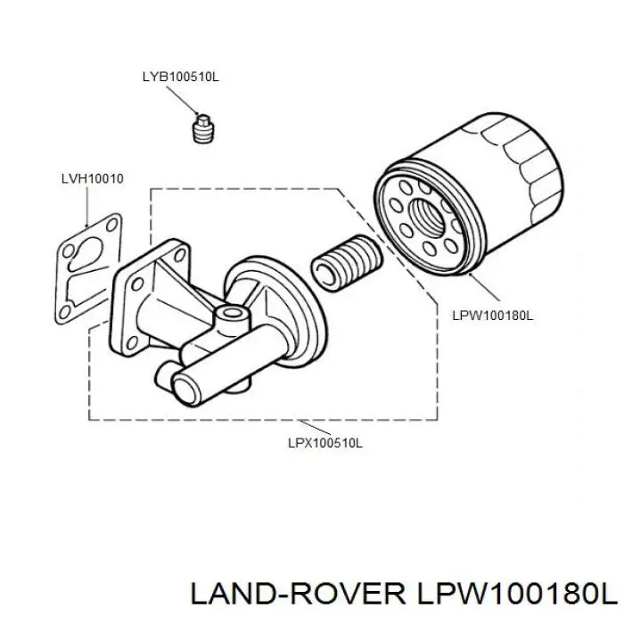 Масляний фільтр двигуна Land Rover LPW100180L ціна, від 5.54 USD