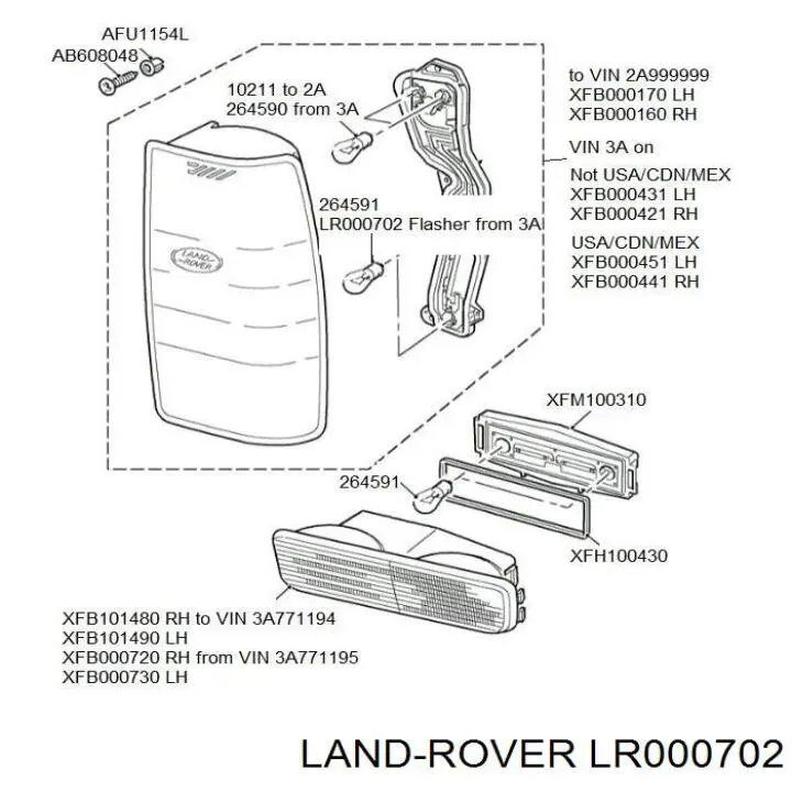 Купити LR000702 Land Rover Лампочка переднього габариту