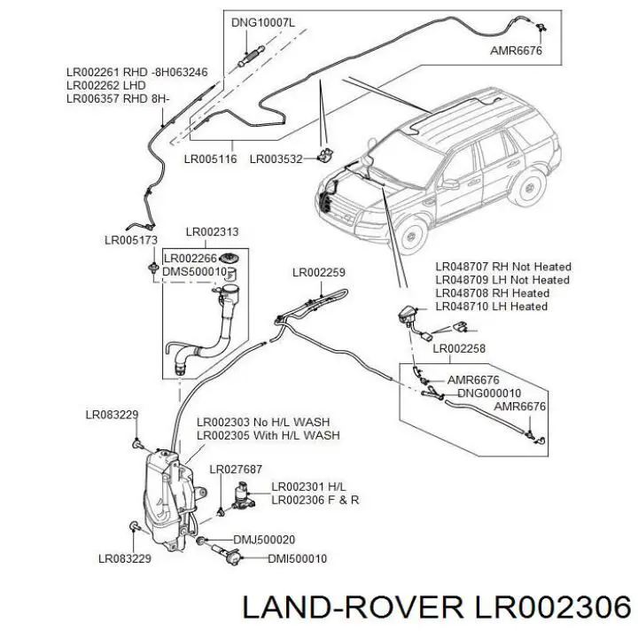 LR002306 Land Rover Мотор омивача