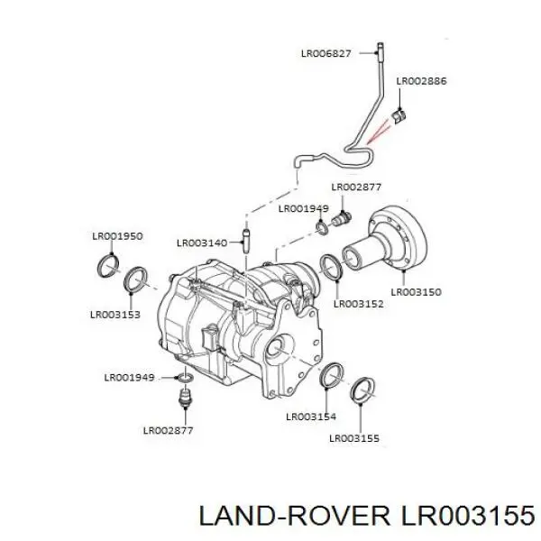 Сальник піввісі переднього моста, лівої Land Rover LR003155 ціна, від 36.92 USD