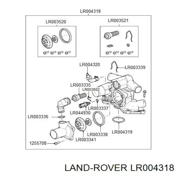 Корпус термостата Land Rover Range Rover 3 (L322) (Land Rover Рейндж ровер)