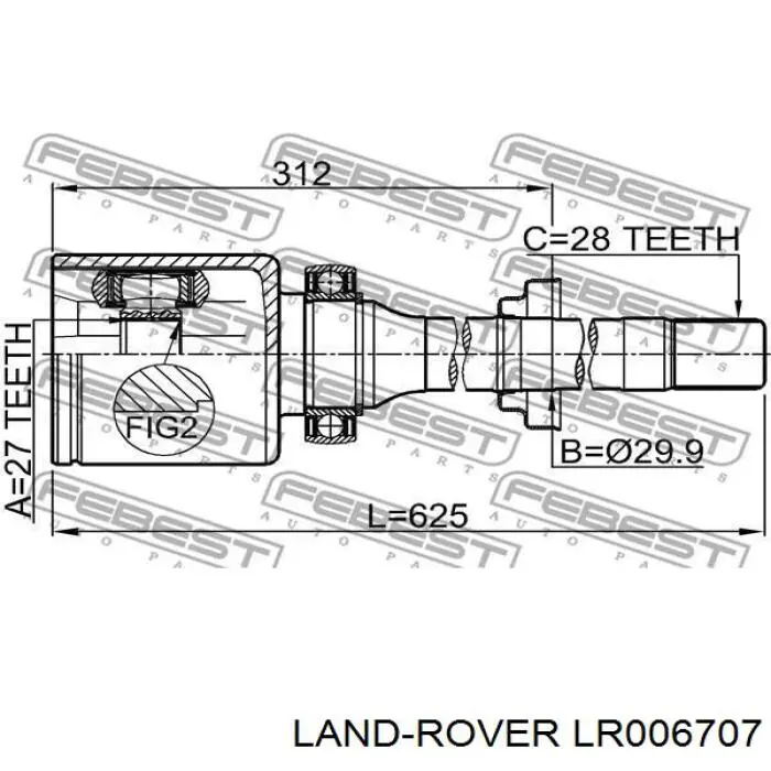 Піввісь передня, права Ford 1783748 ціна, від 110.64 USD
