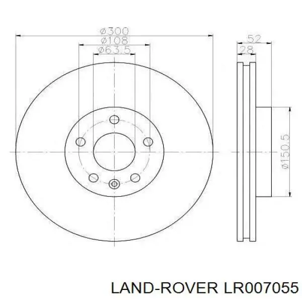 Купити LR007055 Land Rover Ротор гальмівний