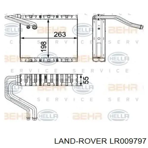 Радіатор кондиціонера салонний, випарник LR009797 Land Rover