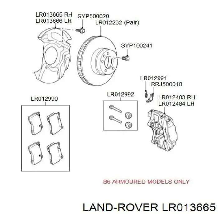  LR013665 Land Rover