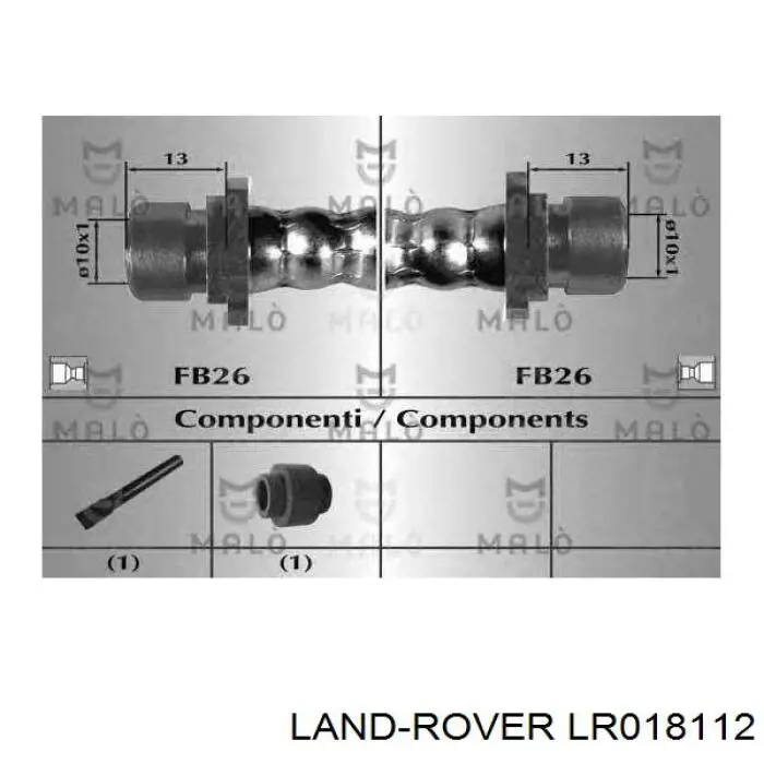 LR018112 Land Rover шланг гальмівний задній