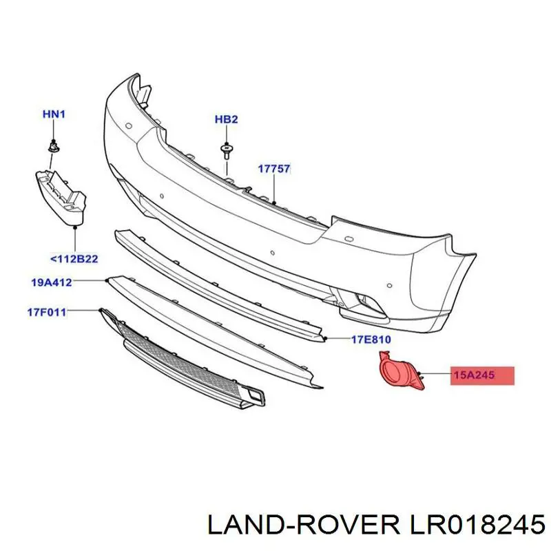 Заглушка під протитуманні фари, ліва Land Rover LR018245 ціна, від 63.33 USD