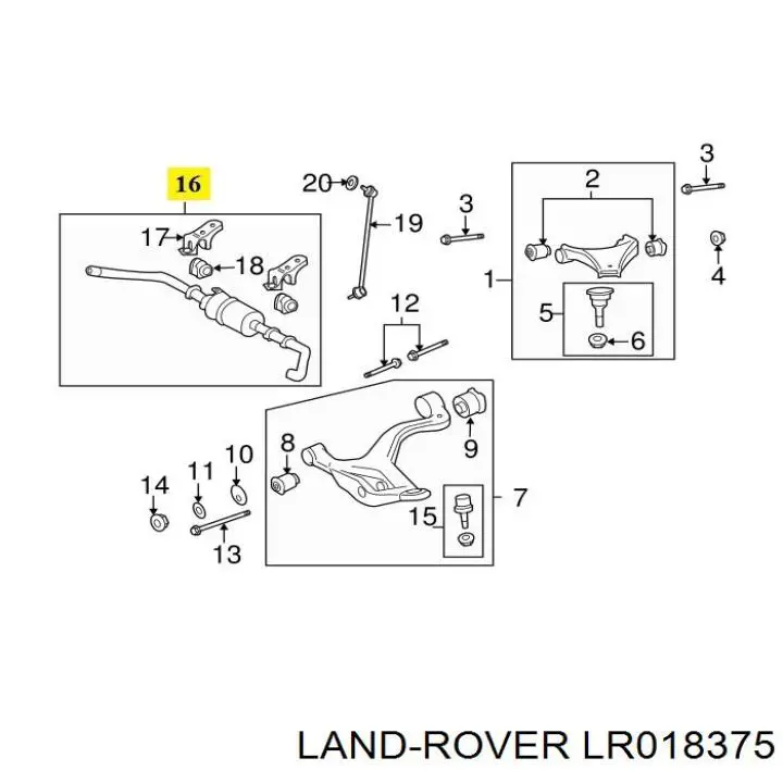 Купити RQK500140 Land Rover Стабілізатор поперечної стійкості передній