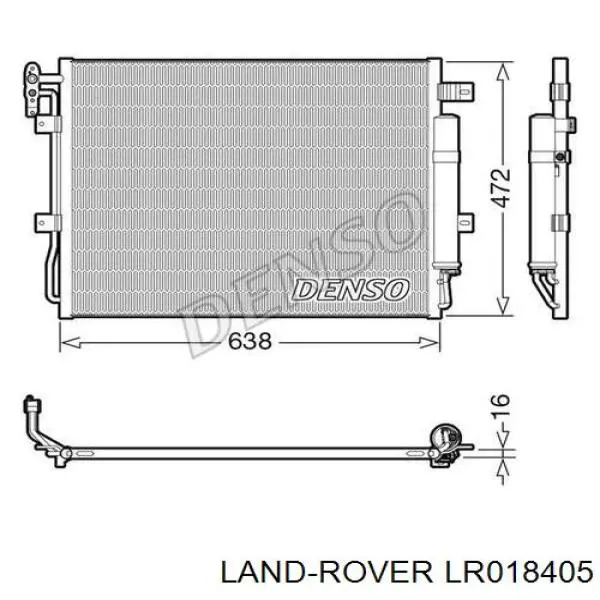 Радіатор кондиціонера LR018405 Land Rover