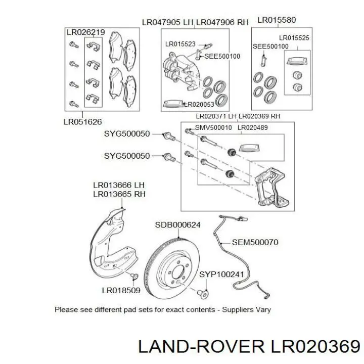 Скоба супорту переднього LR020369G Britpart