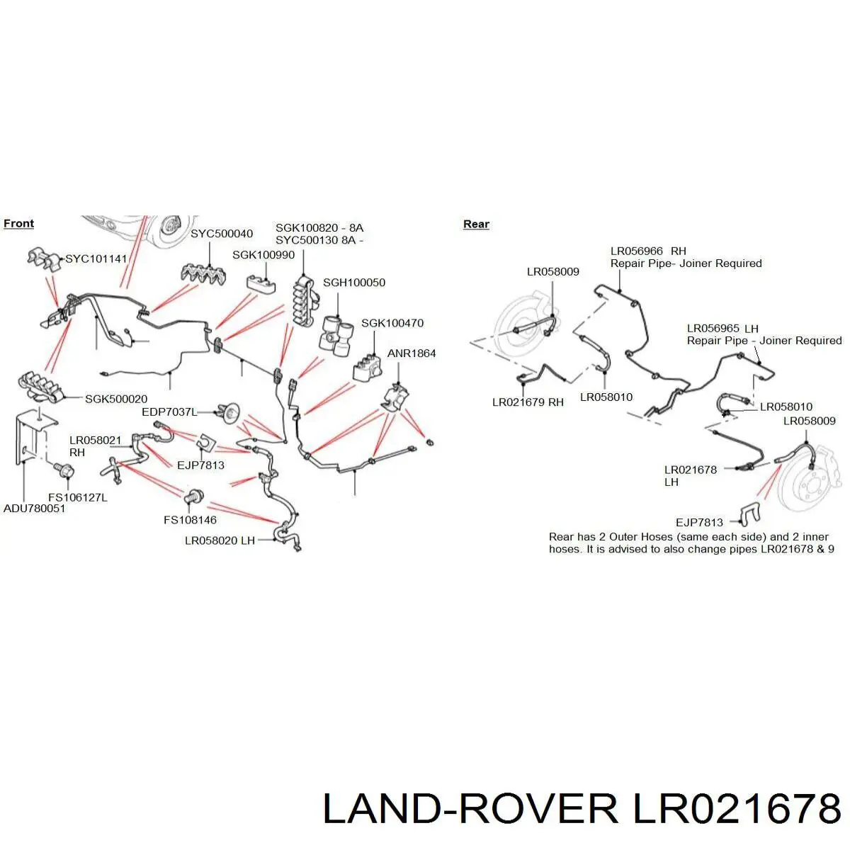  Land Rover LR021678 ціна, від 42.68 USD