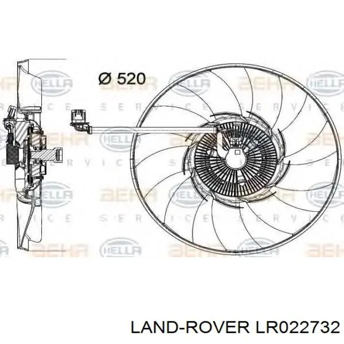 Вентилятор охолодження радіатора CFF474000P Mahle Original