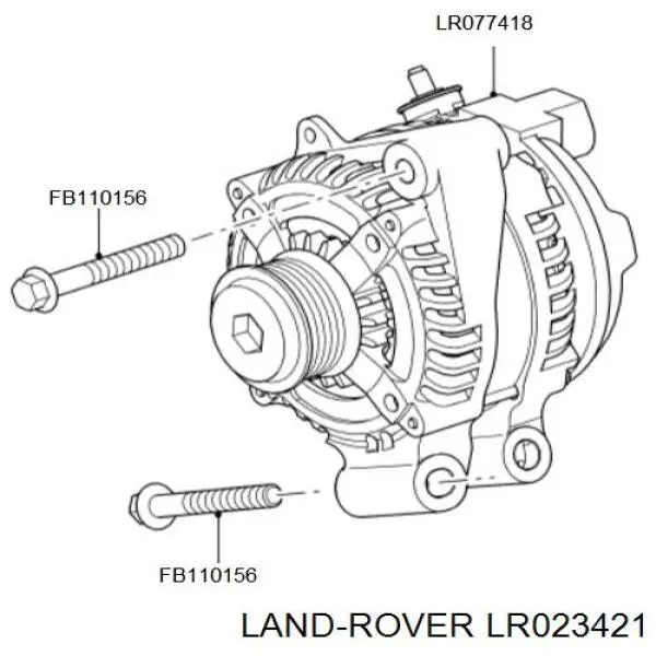 Генератор автомобільний Land Rover LR023421