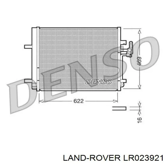 Радіатор кондиціонера LR023921 Land Rover